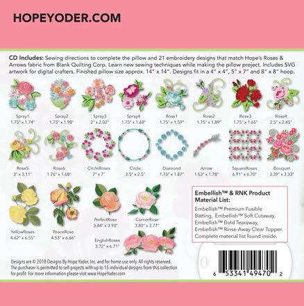 Hope Yoder Roses & Arrows Embroidery Collection