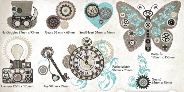 Steampunk'd Embroidery Collection