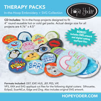Therapy Packs Embroidery CD with SVG Files - More Details