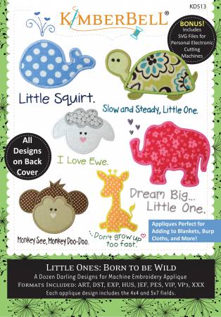 Little Ones: Born To Be Wild - Machine Embroidery CD