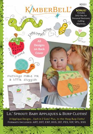 Lil' Sprout: Baby Appliques And Burp Cloths - LIMITED QTY AVAILABLE!