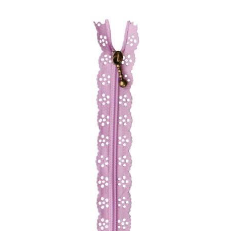 Lace Zipper 14' - Lavender