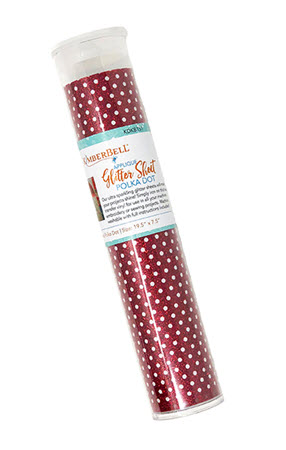 Applique Glitter Sheet -  Red Polka Dot - LIMITED QTY AVAILABLE!