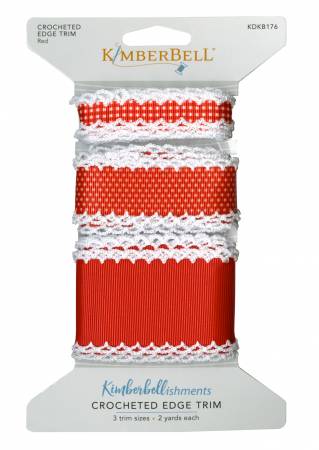 Crocheted Edge Trim Red - LIMITED QTY AVAILABLE!
