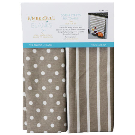 Dots and Stripes Tea Towels Grey - LIMITED QTY AVAILABLE!