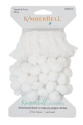 Kimberbell - Tassels & Poms Trim - White - LIMITED QTY AVAILABLE! - More Details