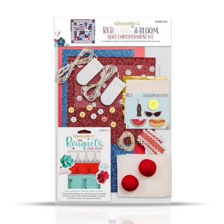 Red White & Bloom Embellishment Kit