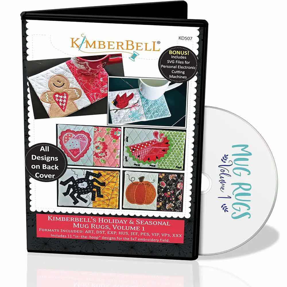 Kimberbell's Holiday & Seasonal Mug Rugs, Volume 1 - Machine Embroidery CD