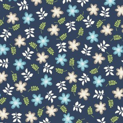 Make Yourself at Home - Friendly Flowers Navy - More Details