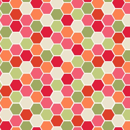 Make Yourself at Home - Mini Hexagons Red/Green