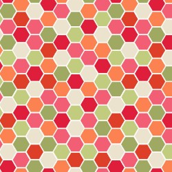 Make Yourself at Home - Mini Hexagons Red/Green - More Details