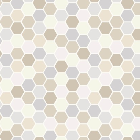 Make Yourself at Home - Mini Hexagons Taupe/Gray