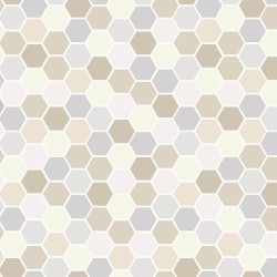 Make Yourself at Home - Mini Hexagons Taupe/Gray - More Details