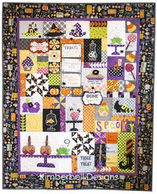 Broomhilda's Bakery Quilt Kit - Black Border (Fabric, Embellishments, & Design)