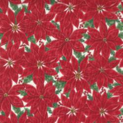 Home Sweet Holidays - Poinsettia All Over Red White - More Details
