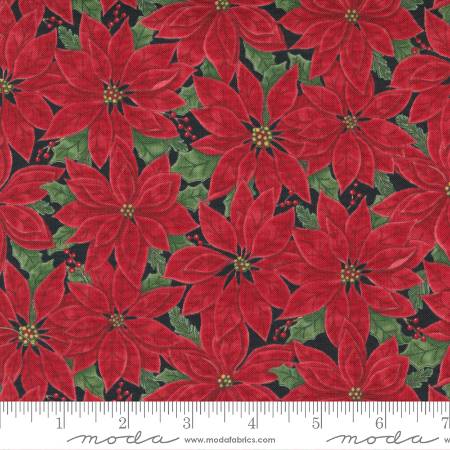Home Sweet Holidays - Poinsettia All Over Red Black