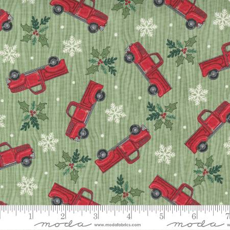 Home Sweet Holidays - Tossed Trucks Red Truck Green