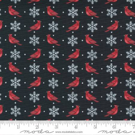 Home Sweet Holidays - Cardinals And Snowflakes Bird Black