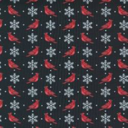 Home Sweet Holidays - Cardinals And Snowflakes Bird Black - More Details