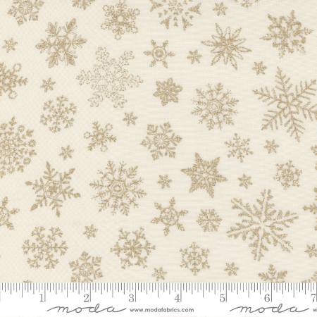 Merry Manor Metallic - Snowflake Winter Cream
