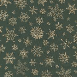 Merry Manor Metallic - Snowflake Winter Evergreen - More Details