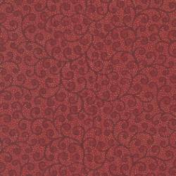 Merry Manor Metallic - Swirl Blenders Scroll Crimson - More Details