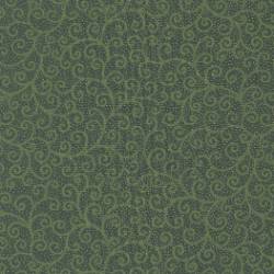 Merry Manor Metallic - Swirl Blenders Scroll Evergreen - More Details