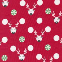 Reindeer Games - Reindeer Dots Poinsettia Red - More Details