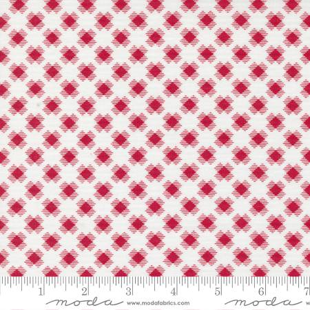 Reindeer Games - Checkered Squares Poinsettia Red