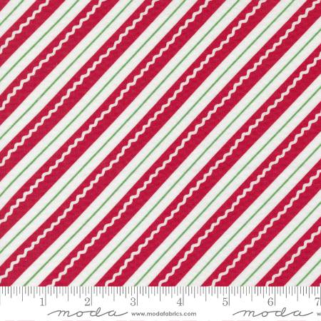Reindeer Games - Candy Cane Stripe Poinsettia Red