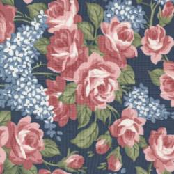 Sunnyside Rosy Large Floral - Navy - More Details