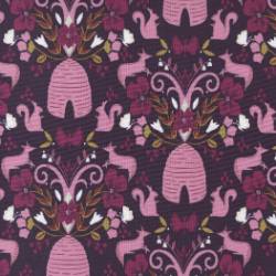 Wild Meadow - Flora And Fauna Damask Prune - More Details