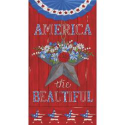 America the Beautiful - Barnwood Red Panel - More Details