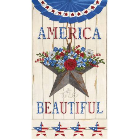 America the Beautiful - Barnwood White Panel