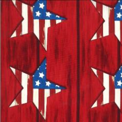 America the Beautiful - Barnwood Red Large Stars - More Details