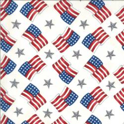 America the Beautiful - White Flags & Stripes - More Details