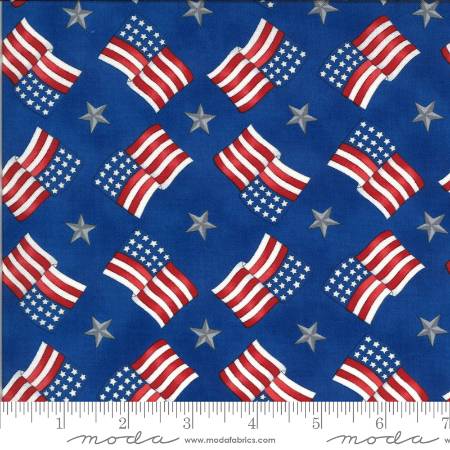 America the Beautiful - Lake Blue Flags & Stripes