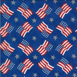 America the Beautiful - Lake Blue Flags & Stripes - More Details