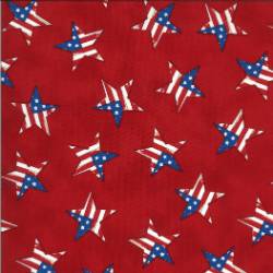 America the Beautiful - Barnwood Red Tossed Flag Star - More Details