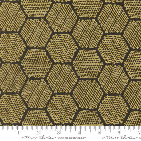 Bee Garden - Metallic Black Honeycomb