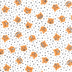 Dot Dot Boo White Orange Cat - More Details