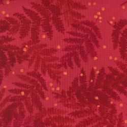Carolina Lilies - Modern Floral Ferns Ruby - More Details