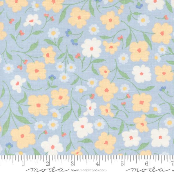 Cottage Charm - Powder Blue Wallpaper
