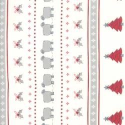 Country Christmas - Christmas Stripe Winter White - More Details