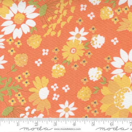 Cozy Up Sunshine Harvest Floral Autumn Fall - Cinnamon - ON SALE!