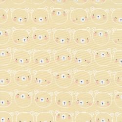 D is for Dream - Flannel Yellow Bear Faces - More Details