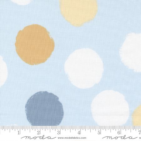 D is for Dream - Flannel Blue Large Polka Dot