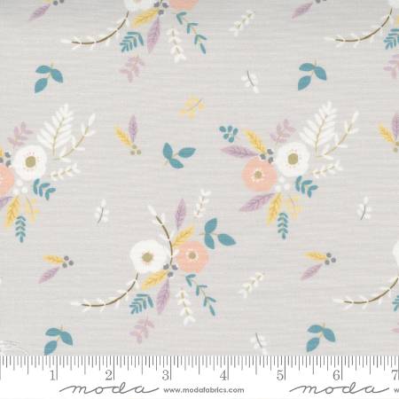 Little Ducklings Floral Bouquet Baby Pastel Nursery - Warm Grey