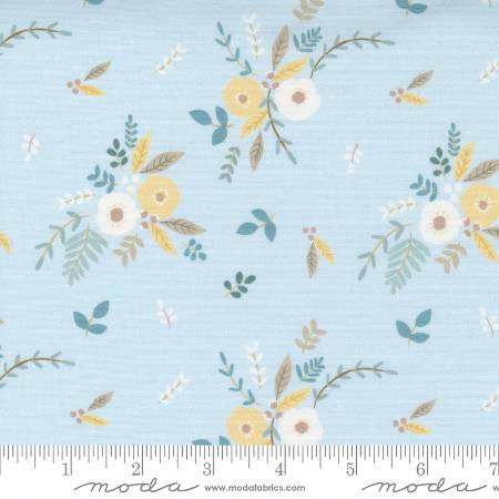 Little Ducklings Floral Bouquet Baby Pastel Nursery - Blue