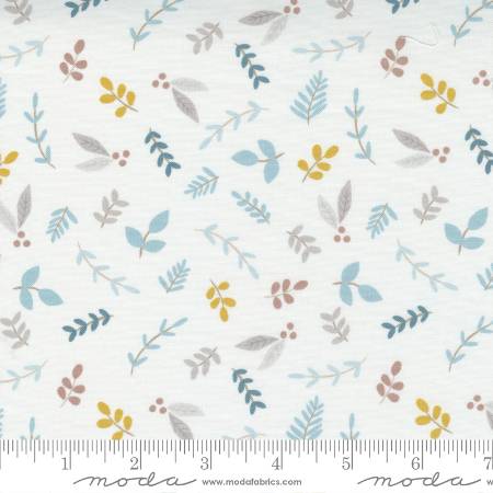 Little Ducklings Foliage Sprigs Baby Pastel Nursery - White